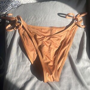 SKIMS TAN SWIM DIPPED TIE BOTTOMS